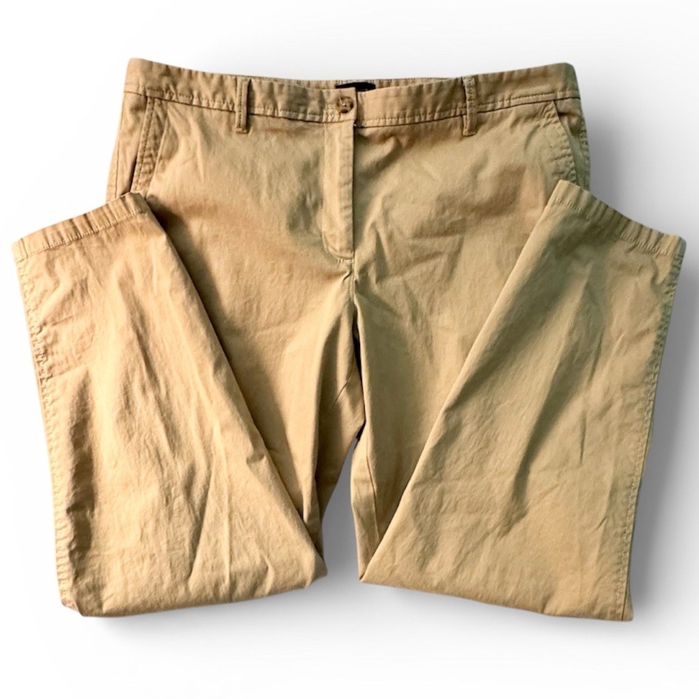 Talbots Relaxed Chino Pants Women's Size 14 Tan Casual Everyday Comfortable EUC